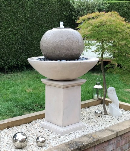 Patio ball fountain - patio,