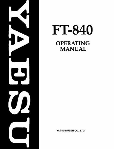Yaesu 840 instruction - ft-840,