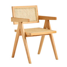 Adagio Inspired Dining Chair Natural Rattan Cane Seat and Backrest Beech Frame