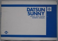 1980 Datsun Sunny model B310 series Owner Handbook Pub, No. OM0E-B310B1