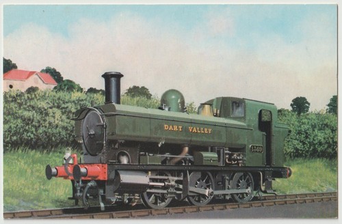 Railway art postcard gwr - railway,