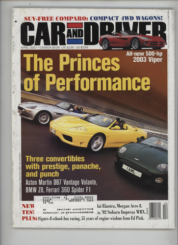 Car and driver - april, 2001