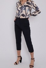 Ladies Crops Capri’s Stretch Elasticated Cropped Trousers Ex Marks 3/4 Length