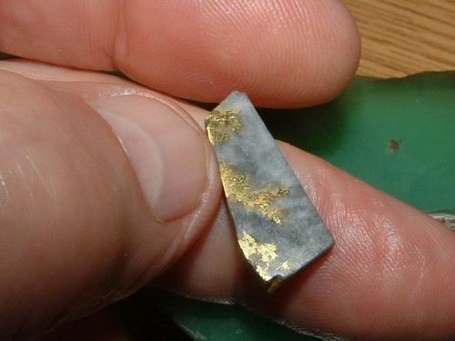 Smoky quartz gold slab - slab, 14.9