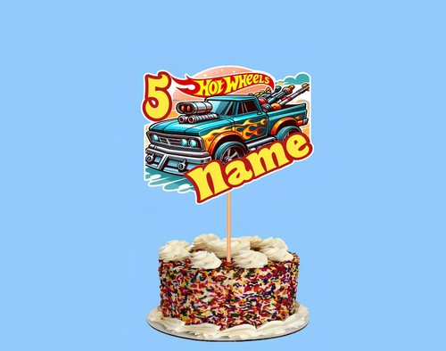 Personalised hot wheels cake - personalised,