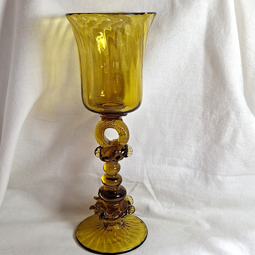 Amber wine glass - ,