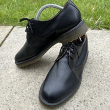 Hawkins Black Leather 3 Eyelet Lace Up Shoe UK 8 Vintage NEW WITH TAG OLD STOCK