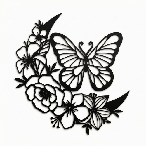 Metal butterfly wall decor - metal,