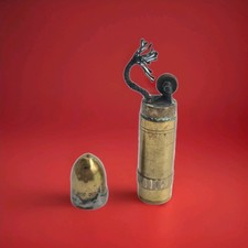 Rare Vintage Lighter By Polaire Petrol Brass 