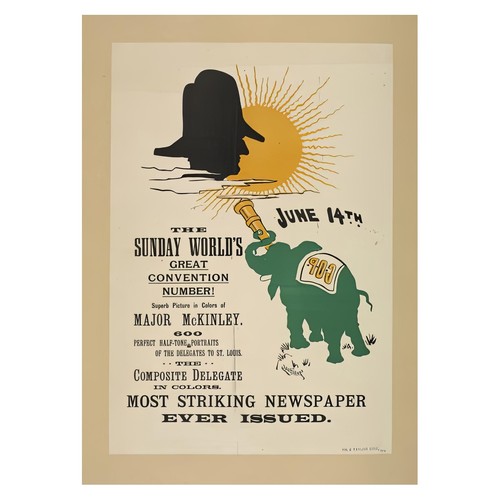 Vintage political poster - political, |