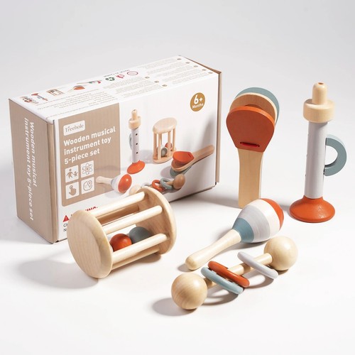 Wooden teether baby musical - wooden,