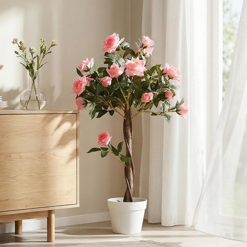 90cm artificial rose tree - rose, with