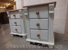 REGENCY X1 PAINTED 3 DRAWER BEDSIDE CABINET- BESPOKE SIZES & COLOURS- IVORY