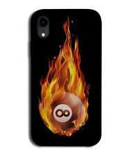 Eight Ball Fire Phone Case Cover Pool Snooker Balls 8 Black Player Mens DE34