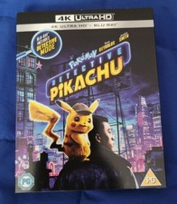 POKEMON DETECTIVE PIKACHU 4K AND BLU RAY AND SLIPCOVER NEW SEALED