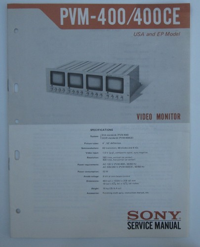 Service manual for - service, sony