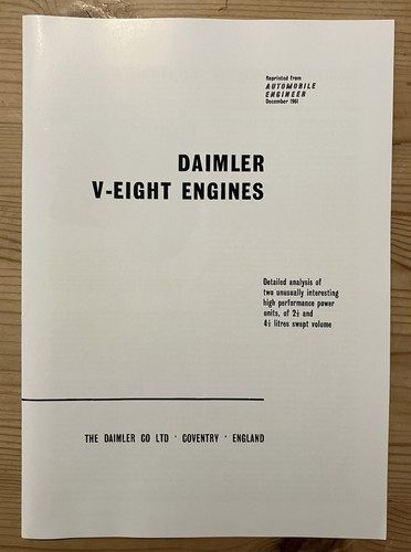Daimler engines reprint - engines,