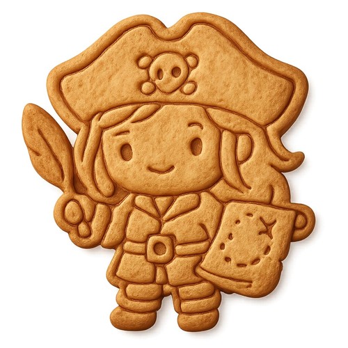 Chibi pirate girl with - girl, map