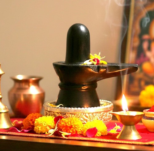 Black natural stone shiva - stone,