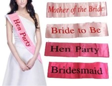 Hen Party Sashes Girls Night Out Wedding Bride Event Accessories Ribbon Gift