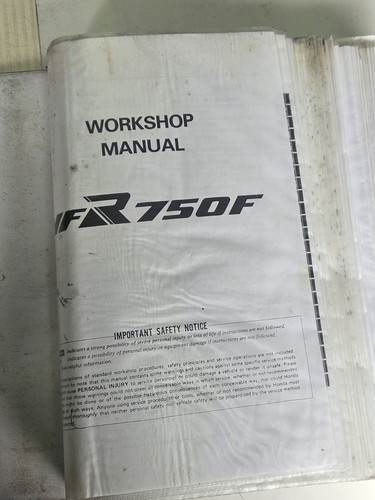 Honda vfr 750 workshop manual - vfr,