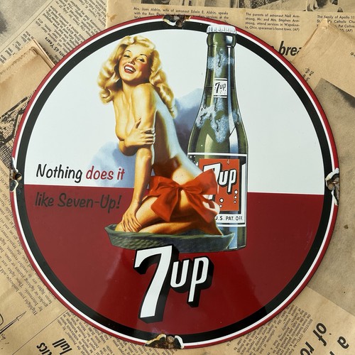 Vintage 7up soda beverage - vintage,