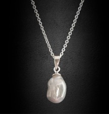 Silver Keshi Pearl Pendant 925
