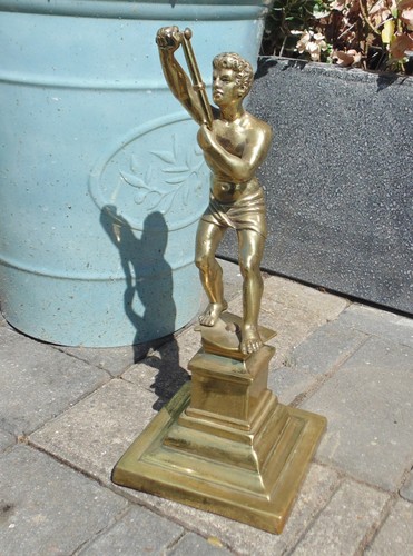 Old brass metal man - brass,