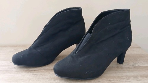 Evans womens black faux suede - faux,
