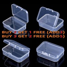 Clear Small Plastic Storage Box Jewelry Beads Organizer Case Container Durable A