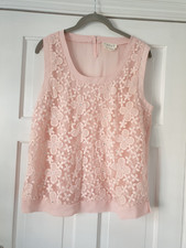 Next pale pink blouse/top with diamate and embroidery, size 14