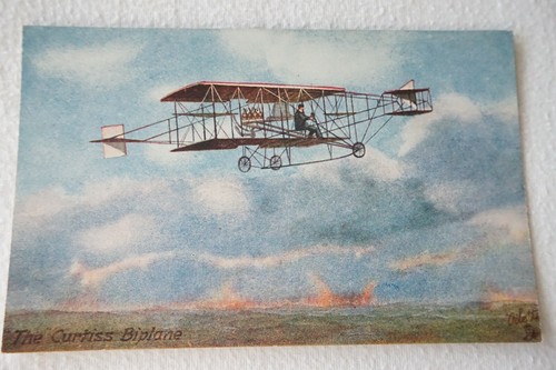 The curtiss biplane airplane - biplane,
