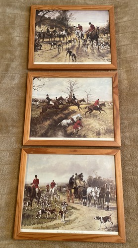 Set hunting scene prints - set,