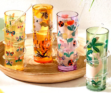 8 x MULTI-COLOURED CHILDRENS PARTY BIRTHDAY SPIRAL STRAW TUMBLER CUP GLASSES