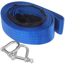  1 Set Car Tow Dolly Towing Strap Heavy Duty Boat Trailer Winch Strap Tow Chain