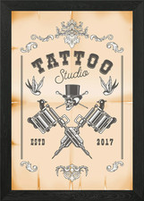 Tattoo studio poster Framed