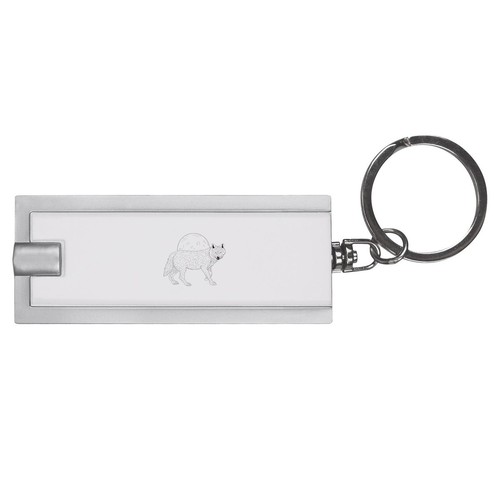 Wolf full moon led keyring - full,
