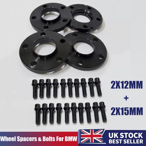 12mm 15mm black alloy - +, 2x