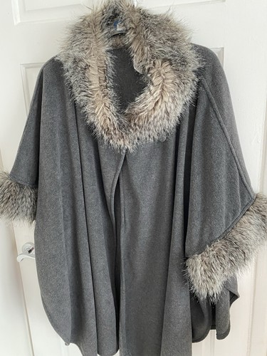 Grey shawl throw wrap - grey,
