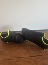 Puma Finesse Laceless FG Football Boots Size UK 10 Black Yellow Moulded Studs