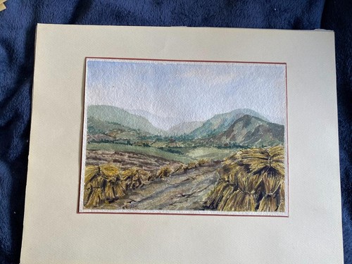 Watercolour rural landscape - watercolour,