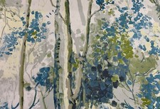 Silver Birch Trees Grey/Teal