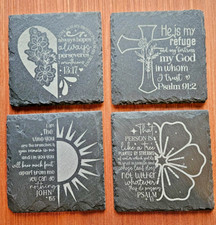 Set of 4 slate coasters
