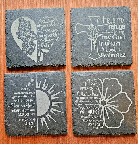 Set slate coasters - set, of