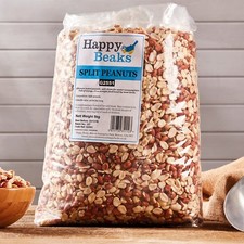 Wild Bird Food Peanut Splits Aflatoxin Tested Premium 5, 14, 28kg by Happy Beaks