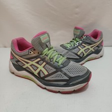 Asics running shoes Gel foundation T5H5N gray/pink/green womans 10