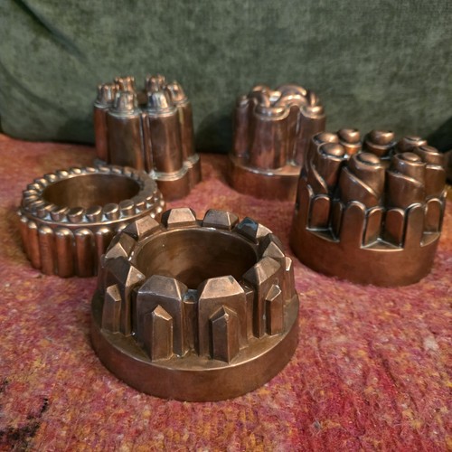 Copper jelly mold collection - copper,