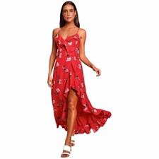 NWT Lulus Rosana Red Floral