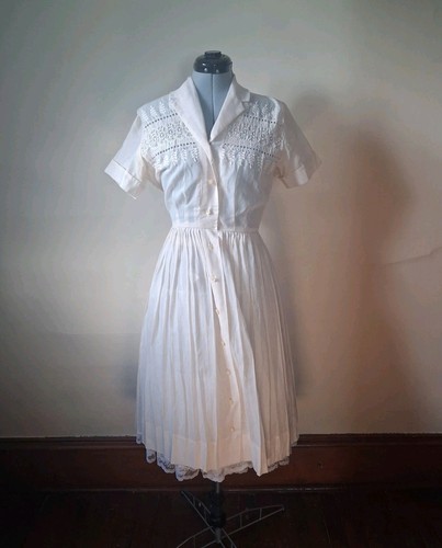 1950s shirtwaist dress - 1950s,