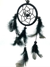 SMALL DREAM CATCHER FROM BALI, INDONESIA   - BLACK